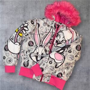 Looney Tunes Puffer Jacket Size Small